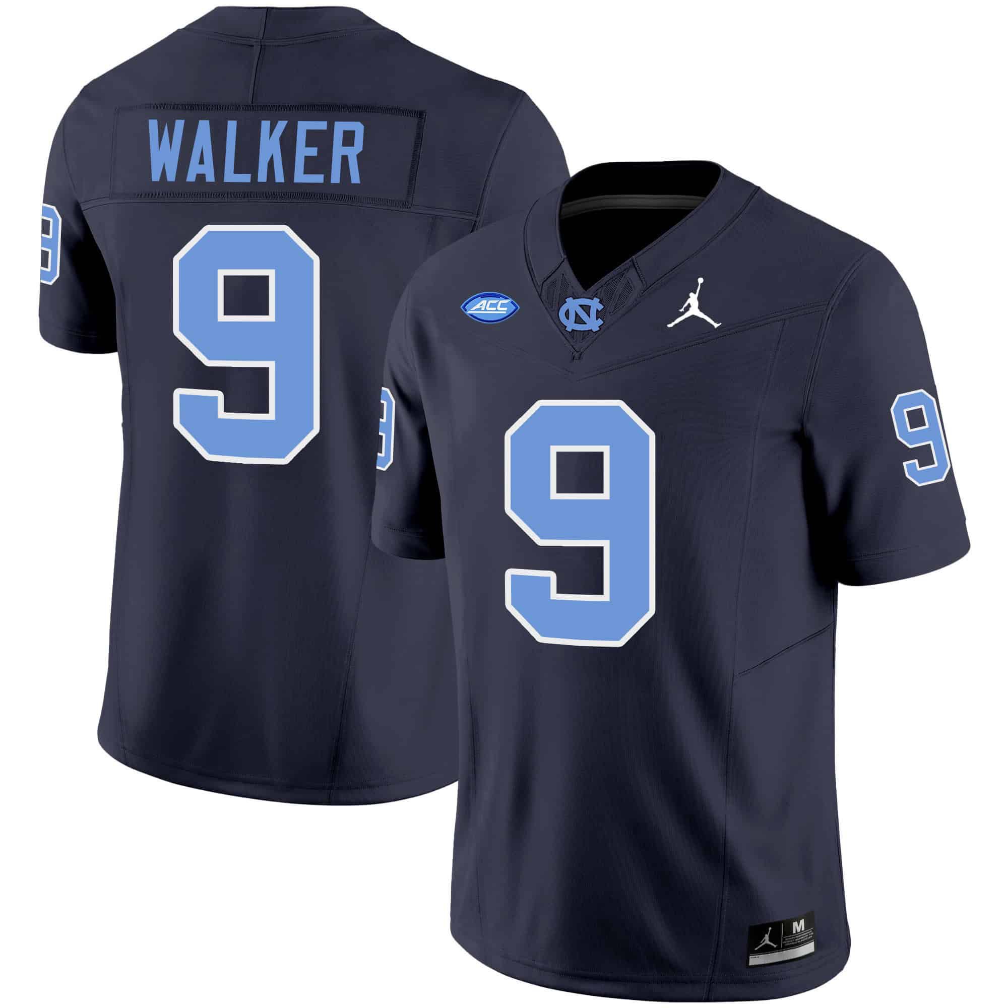 Men North Carolina Tar Heels #9 Walker Drak Blue 2024 Vapor Limited NCAA Jersey style 1->indianapolis colts->NFL Jersey